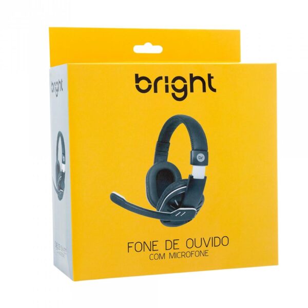 Headset com Microfone Haste Regulável e Controle de Volume Preto Home Bright - Image 6