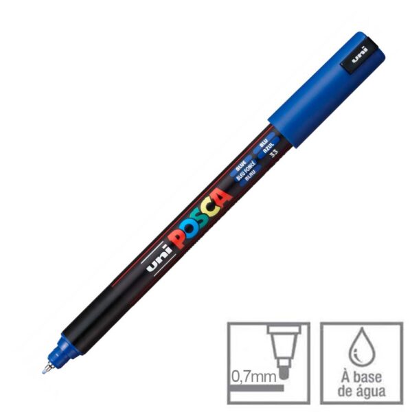 Caneta Posca Azul PC-1MR Ponta Agulha 0.7mm Uni-ball - Image 3