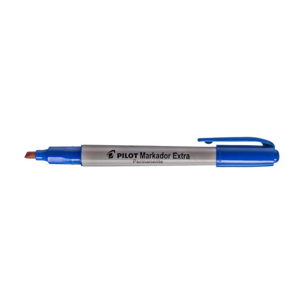 Caneta Permanente Markador Extra Ponta 4.0 Chanfrada Azul Pilot - Image 5