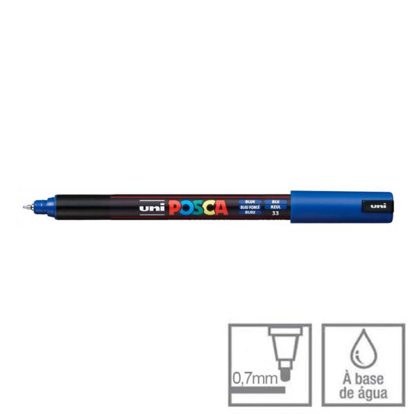 Caneta Posca Azul PC-1MR Ponta Agulha 0.7mm Uni-ball - Image 2