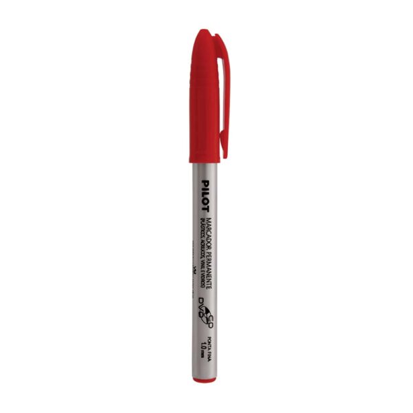 Caneta Permanente para CD/DVD 1.0 mm Vermelho Pilot