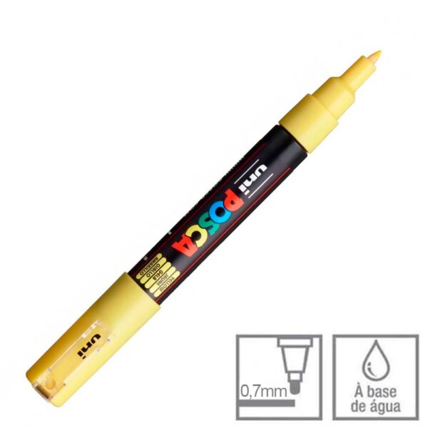 Caneta Posca Amarelo PC-1M Ponta Cônica 0.7mm Uni-ball - Image 5
