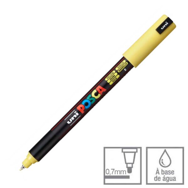 Caneta Posca Amarelo PC-1MR Ponta Agulha 0.7mm Uni-ball - Image 3