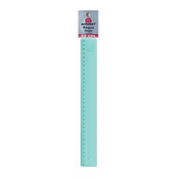 Régua Acrílica 30cm Verde Clear 981.4 Acrimet