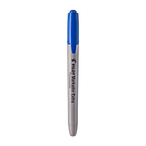 Caneta Permanente Markador Extra Ponta 4.0 Chanfrada Azul Pilot