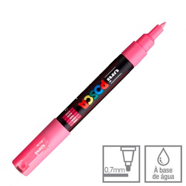 Caneta Posca Rosa PC-1M Ponta Cônica 0.7mm Uni-ball - Image 3