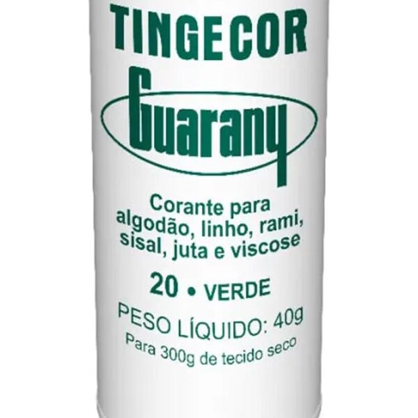 Corante para Tecidos Diversos 20-Verde 40g Tingecor Guarany - Image 3