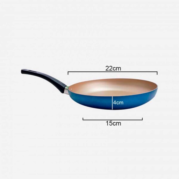Frigideira Teflon Gourmet N22 Azul C/ Creme Arary