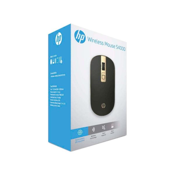 Mouse Sem Fio 1600DPI S4000 Preto Hp - Image 2