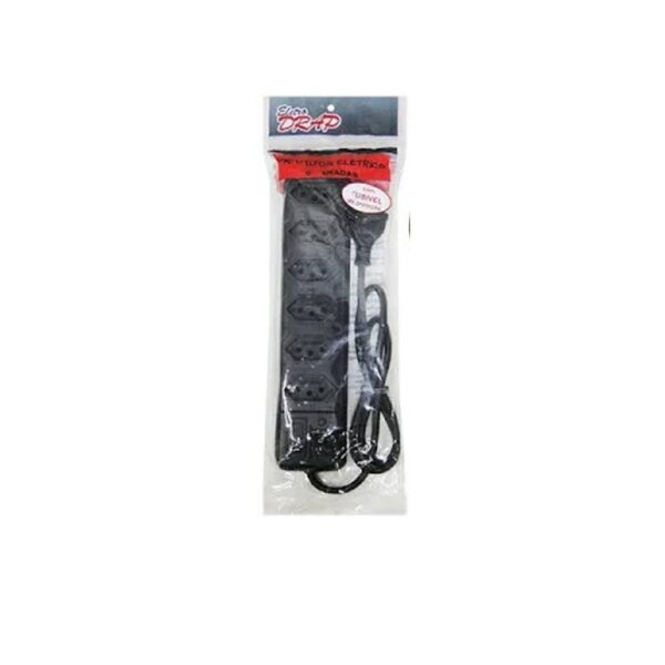 Extensão Elétrica 85Cm Com 6 Tomadas Tripolar Bivolt Cabo Preto Drap - Image 4
