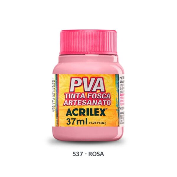 Tinta Pva Fosca Artesanato 37ml Rosa 537 Acrilex