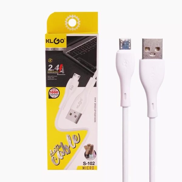 Cabo Micro USB Data Cable Branco S-102 Klgo - Image 2