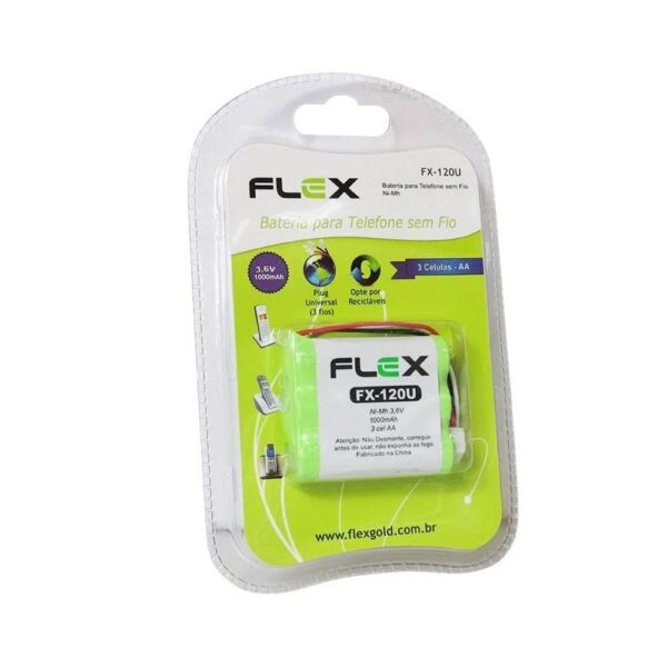 Bateria Para Telefone Sem Fio Fx-120u 1000mah Flex - Image 2