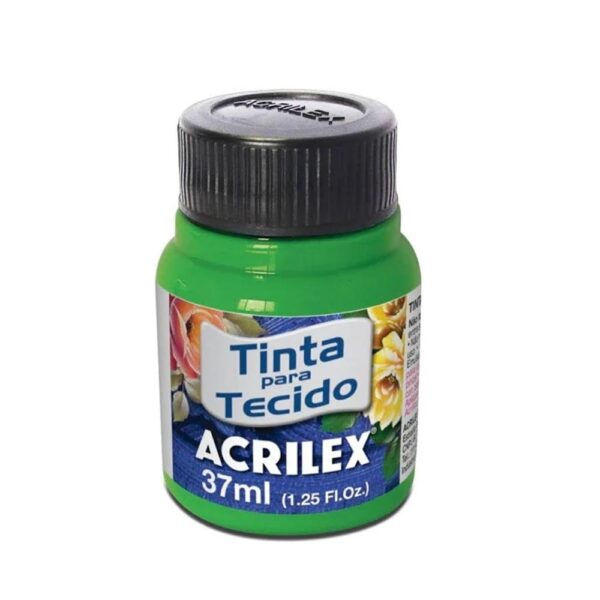Tinta Tecido Fluorescente 37 ml Verde 101 Acrilex