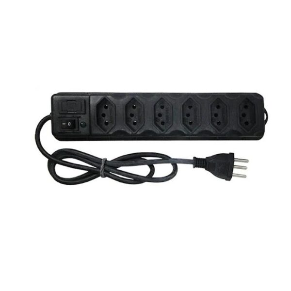 Extensão Elétrica 85Cm Com 6 Tomadas Tripolar Bivolt Cabo Preto Drap - Image 3