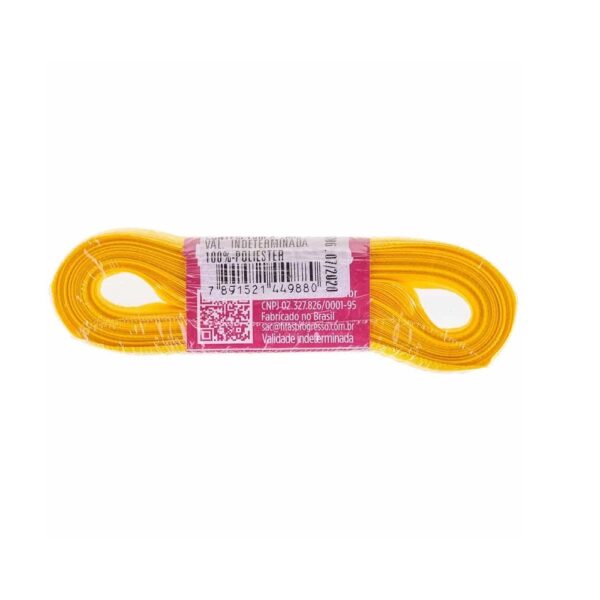 Fita De Cetim CF005 22mm 763 Amarelo Gema 10m Progresso - Image 2