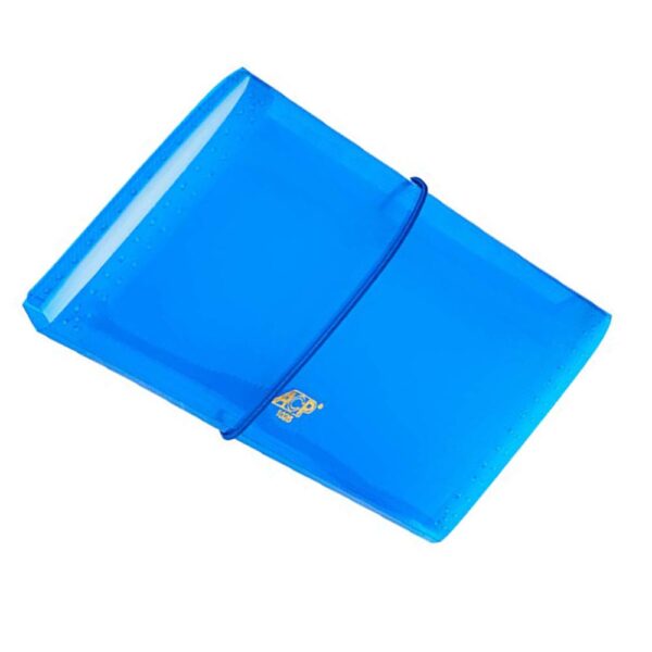 Pasta Sanfonada Plastica Porta Cheque 12 Divisoes Azul Acp - Image 2