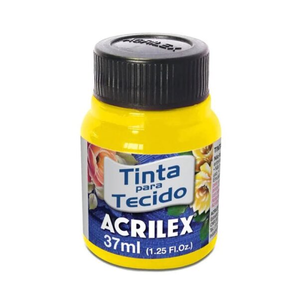 Tinta Tecido Fluorescente 37 ml Amarelo Limão 102 Acrilex