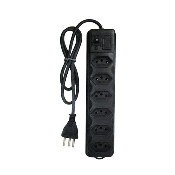 Extensão Elétrica 85Cm Com 6 Tomadas Tripolar Bivolt Cabo Preto Drap - Image 6