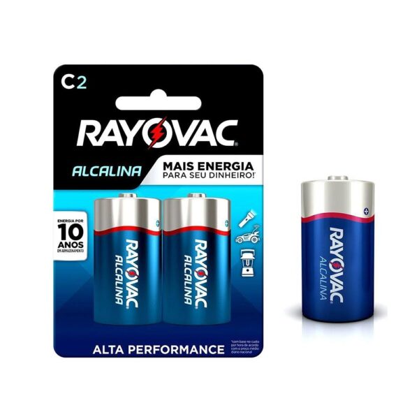 Pilha Alcalina C2 Média Com 2 Rayovac - Image 5
