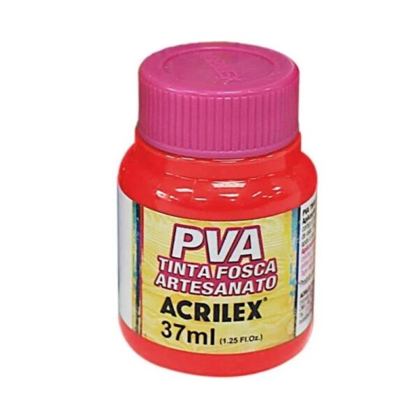 Tinta Pva Fosca Artesanato 37ml Vermelho Fogo 507 Acrilex