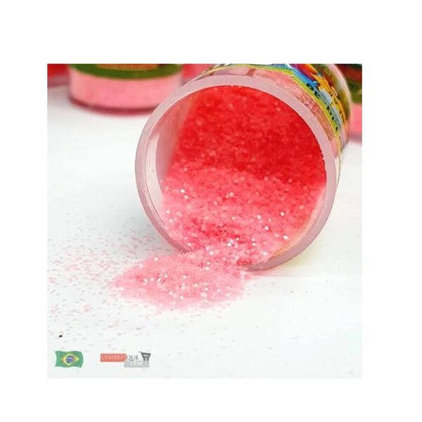 Glitter Purpurina Em Pó Rosa 3gr Real Seda - Image 2