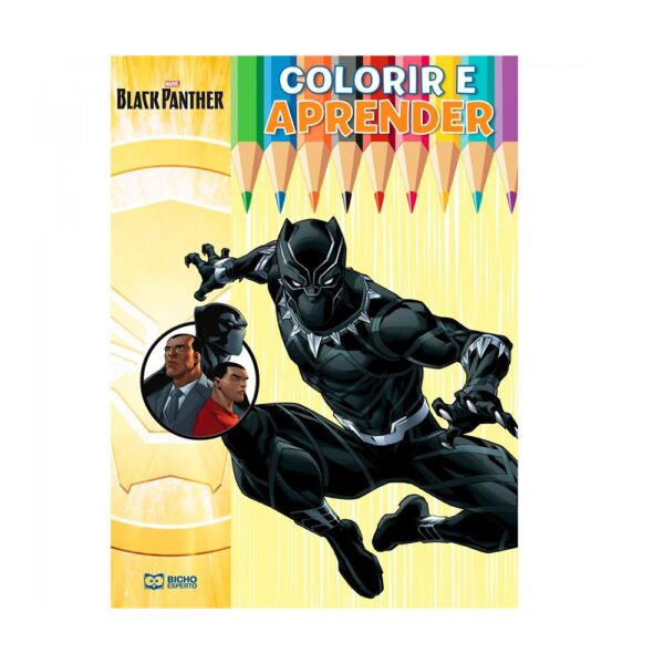 Livro Colorir e Aprender Marvel Pantera Negra Bicho Esperto