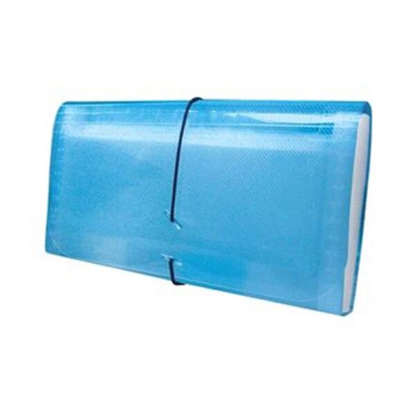 Pasta Sanfonada Plastica Porta Cheque 12 Divisoes Azul Acp - Image 4