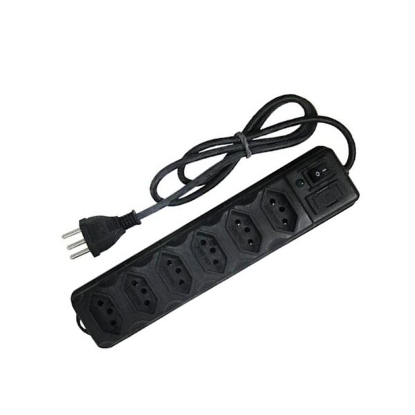 Extensão Elétrica 85Cm Com 6 Tomadas Tripolar Bivolt Cabo Preto Drap - Image 5