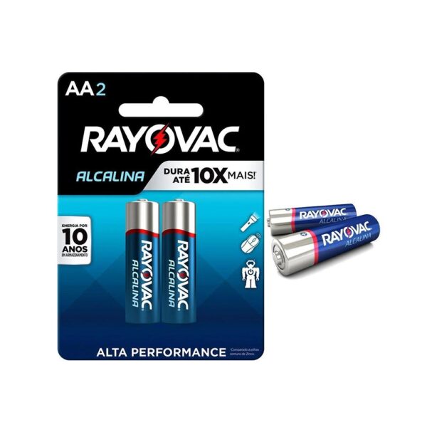 Pilha AA2 Alcalina 2 Unidades Rayovac