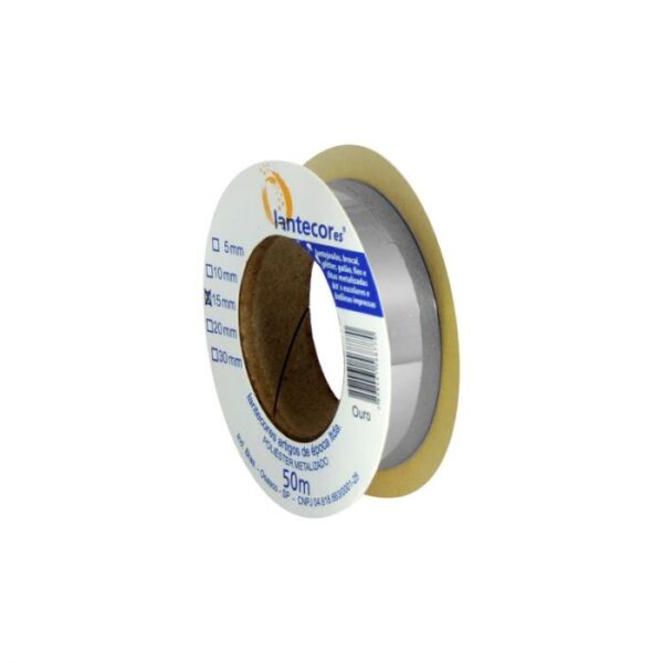 Fita Metaloide 15mmx50m Prata Lantecor