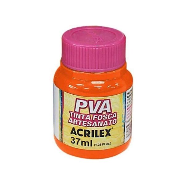 Tinta Pva Fosca Artesanato 37ml Amarelo Laranja 517 Acrilex