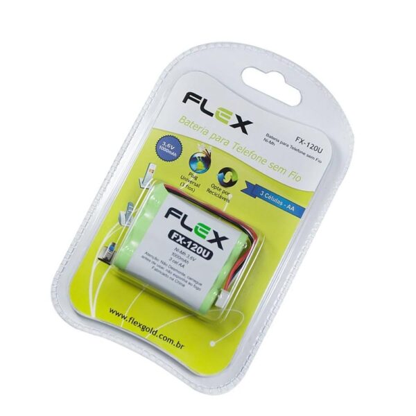 Bateria Para Telefone Sem Fio Fx-120u 1000mah Flex - Image 3