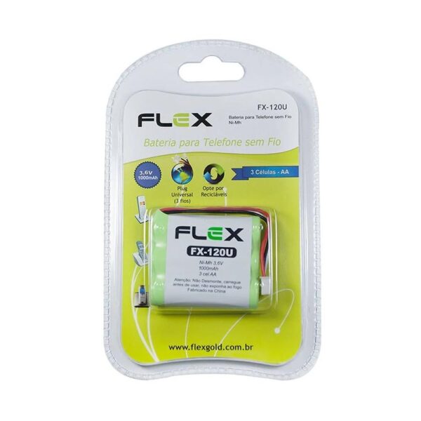 Bateria Para Telefone Sem Fio Fx-120u 1000mah Flex