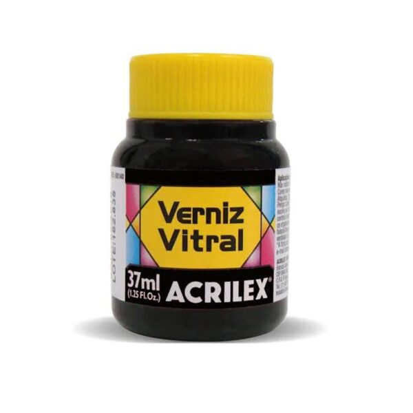 Verniz Vitral 37 ml Preto 520 Acrilex