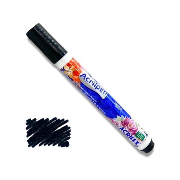 Caneta Para Tecido Acrilpen Preto Acrilex