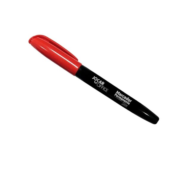 Marcador Vermelho Permanente Slim Jorcar Office - Image 3