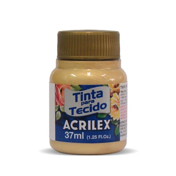 Tinta Tecido Metálica 37 ml Ouro 532 Acrilex