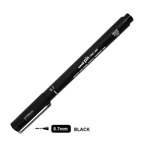 Caneta Técnica 0.7mm Uni Pin Fine Line Preta Uni-ball