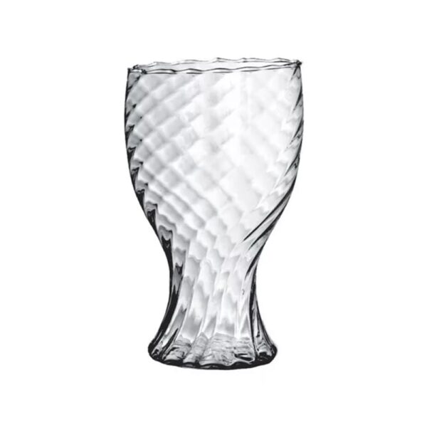 Vaso de Vidro Hortência Canelado 20x36cm Viva