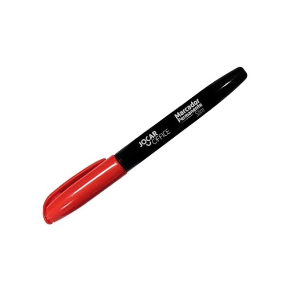 Marcador Vermelho Permanente Slim Jorcar Office - Image 4