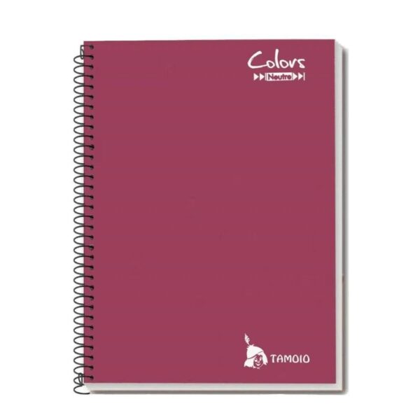 Caderno Universitário Espiral 200fls Neutro Vinho Tamoio - Image 2