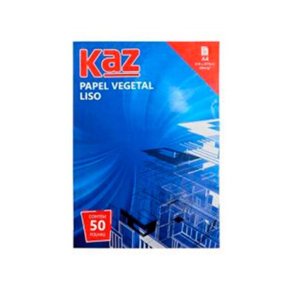 Papel Vegetal Liso A4 C/50 Fls - 63g/M² - Kaz - Image 2