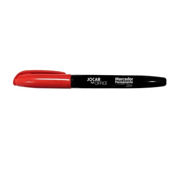 Marcador Vermelho Permanente Slim Jorcar Office - Image 2
