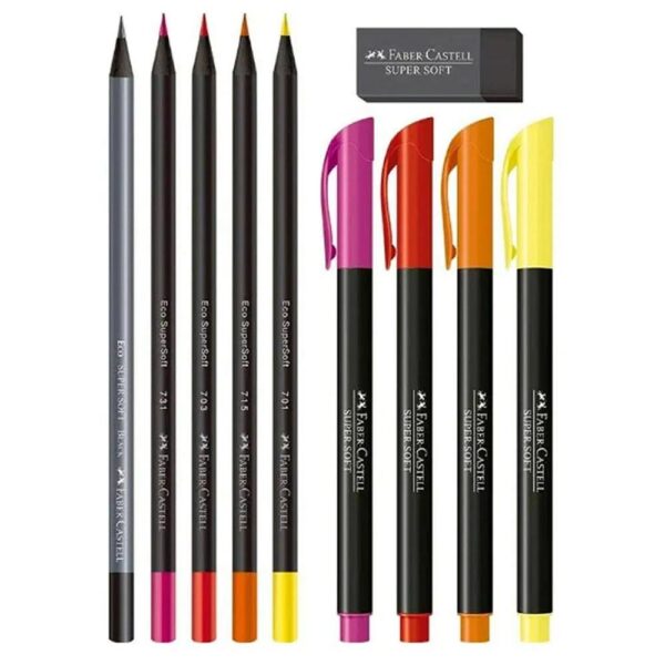 Kit Lettering Supersoft Cores Quentes Faber-Castell - Image 3