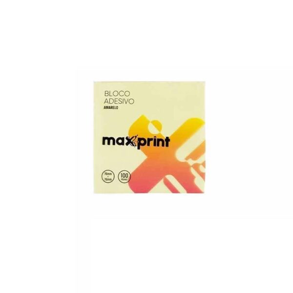 Bloco Adesivo 76mm X 76mm Amarelo 100 Folhas Maxprint - Image 5