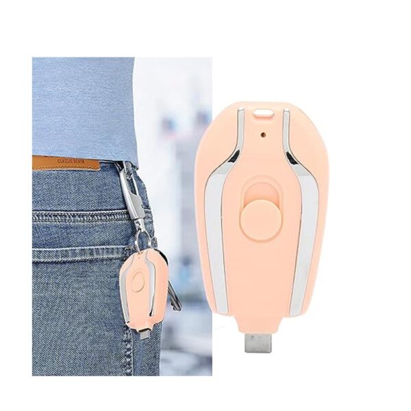 Mini Carregador Portátil Chaveiro Power Bank Rosa 1500mp X-Cell - Image 4