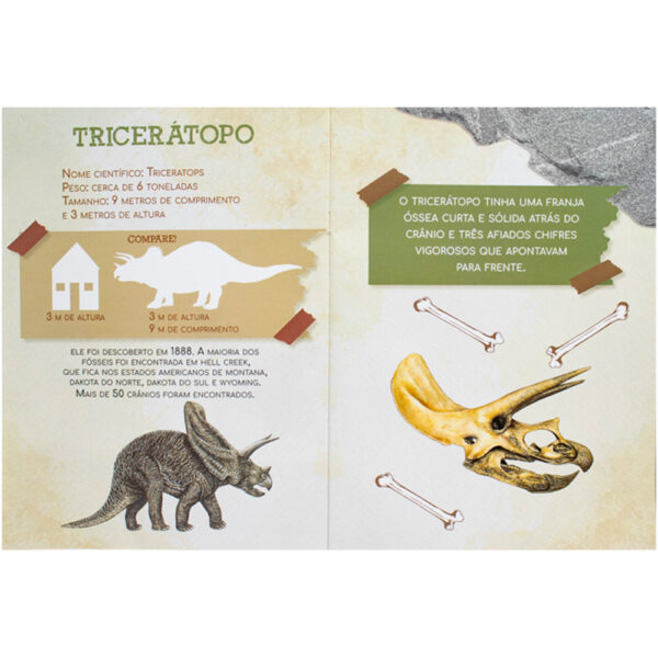 O Mundo dos Dinossauros Leia e Brinque Tricerátopo TodoLivro - Image 5