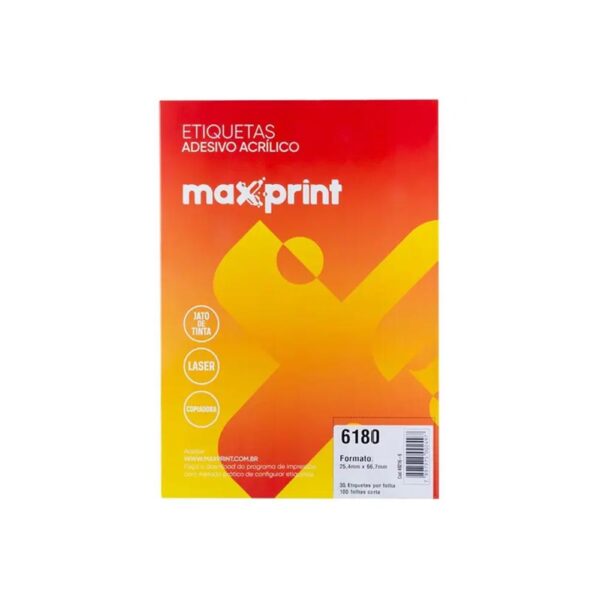 Etiqueta 6180 Com 100 Folhas Maxprint