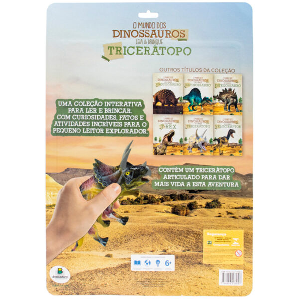 O Mundo dos Dinossauros Leia e Brinque Tricerátopo TodoLivro - Image 3
